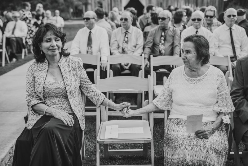 Emotional moment between a bride's mom and her grandmother on her wedding day in Boise Idaho