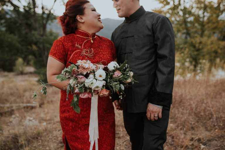 Jessica & Chris // Fall Boho Wedding at No Business Lodge // McCall Wedding Photographer