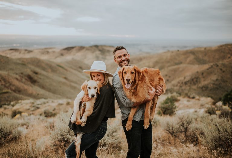 Gen & Luke // Dog Lover Couples Session // Idaho Wedding Photographer