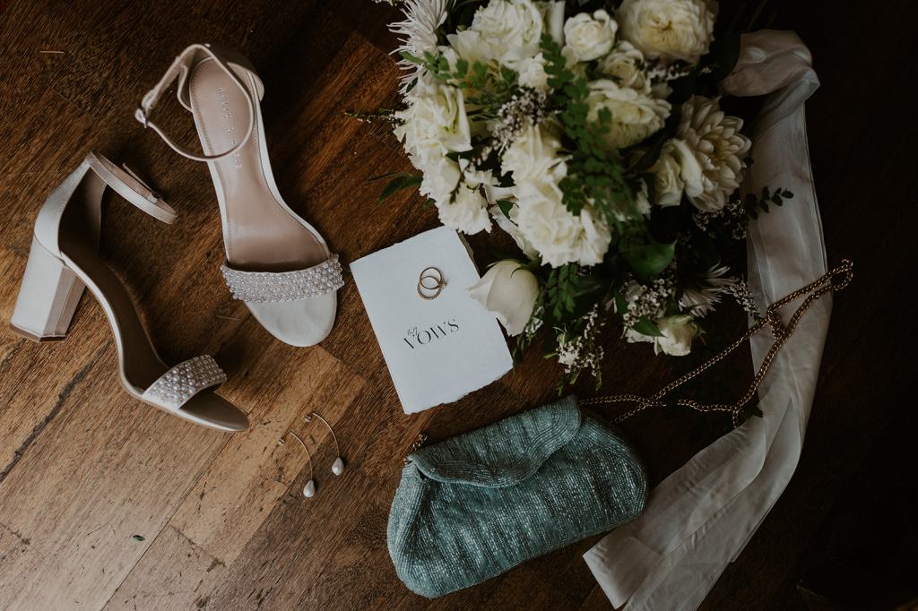 Lay flat of Classic Wedding Day Details 
