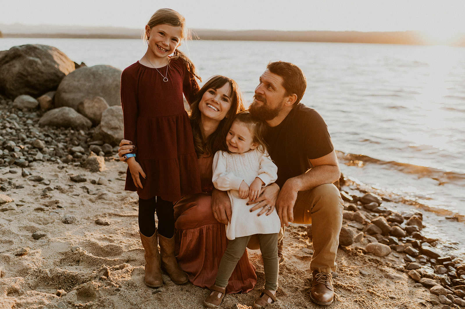 Candid photos of McCall Idaho Lifestyle Family Session on Payette Lake