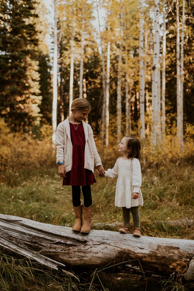 Candid photos of McCall Idaho Lifestyle Family Session in the fall 