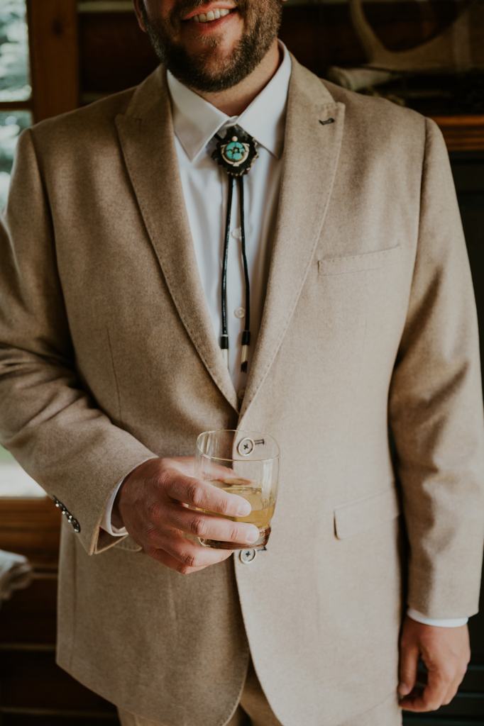 Groom Style wearing a Boho Tie