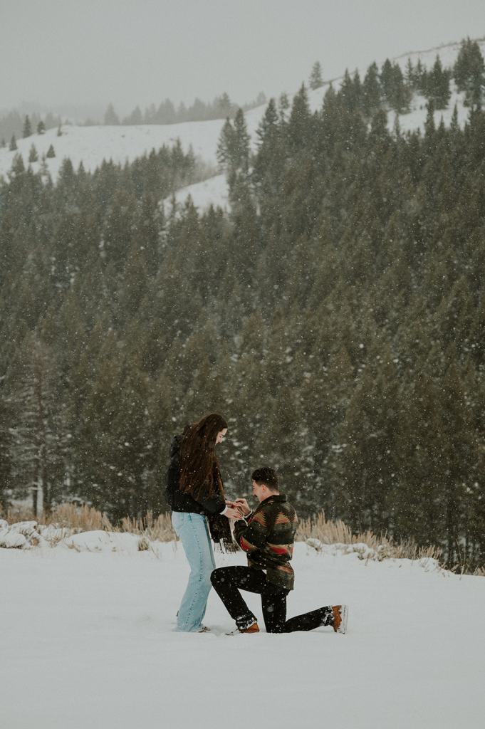 Sun Valley Idaho Proposal in the Winter