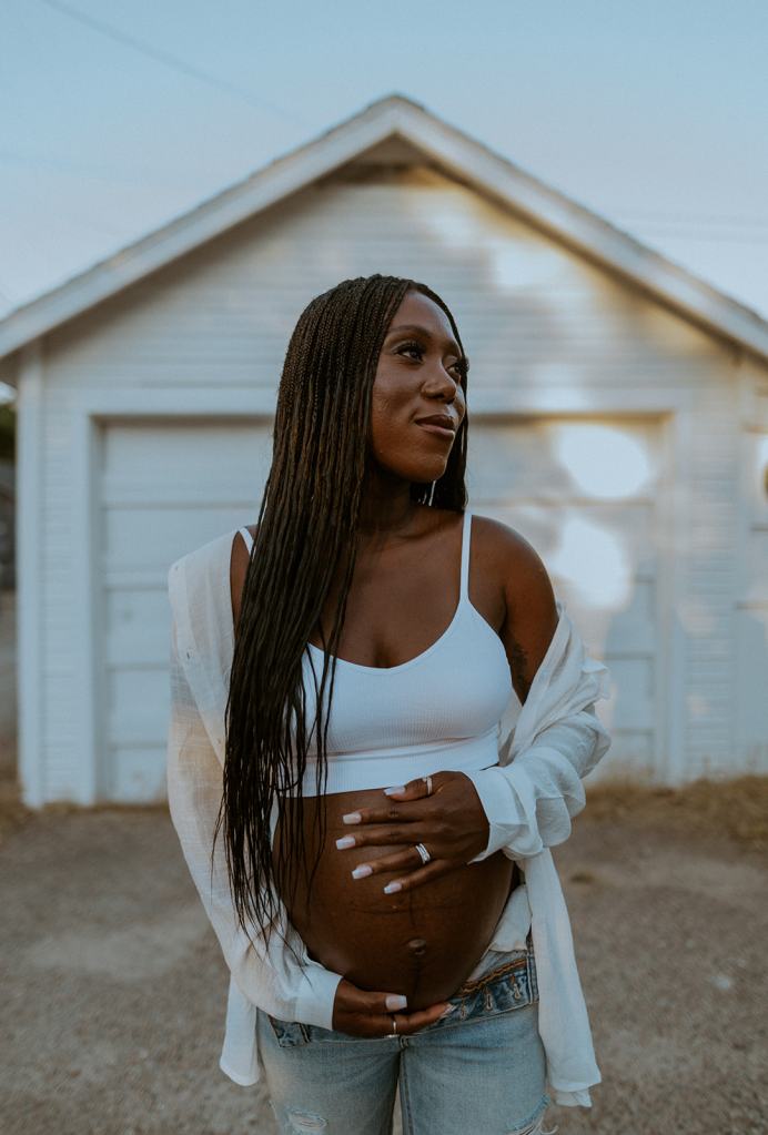 Urban Downtown Boise Maternity Photos in Idaho