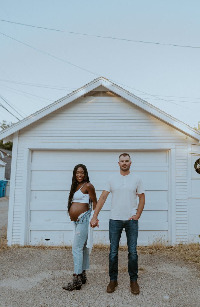 Urban Downtown Boise Maternity Photos in Idaho