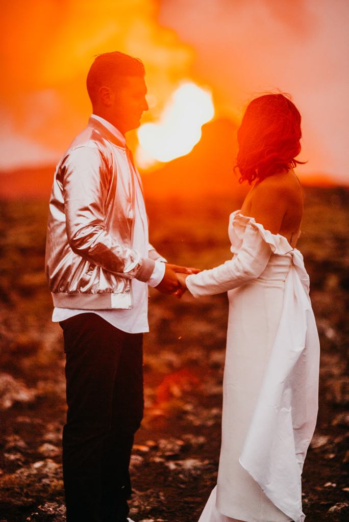 Iceland Elopement on a Volcano
