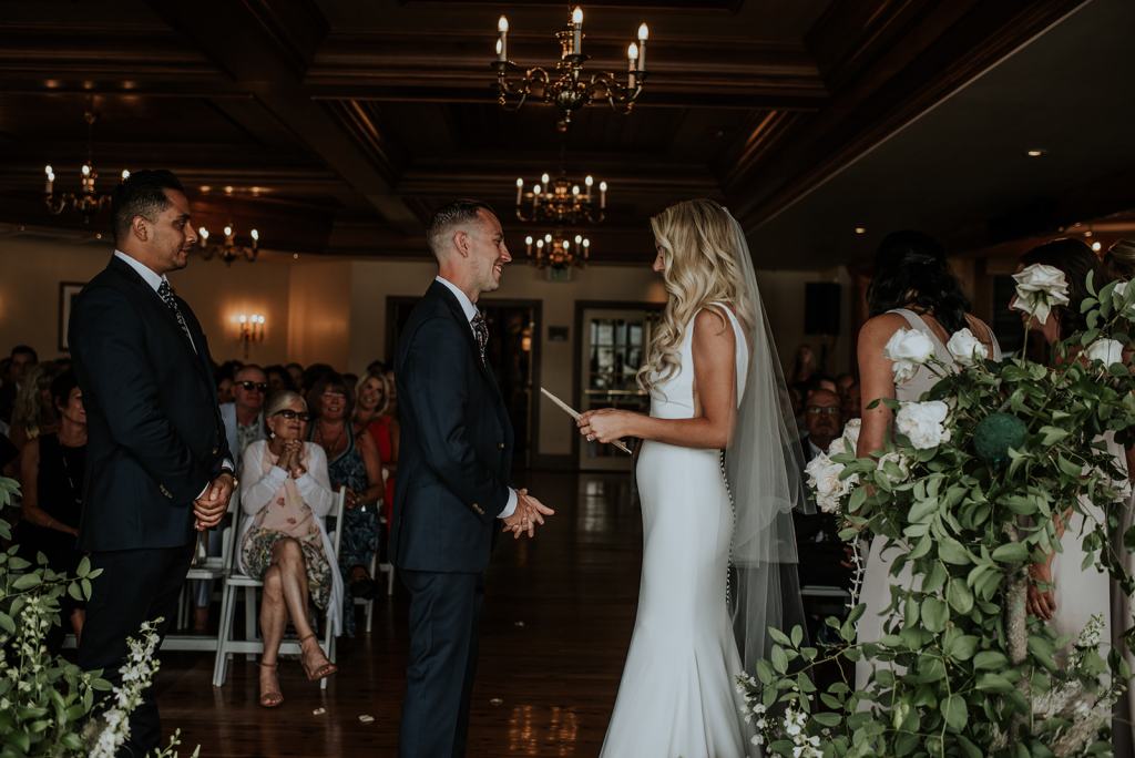 Wedding Ceremony at the Shore Lodge in McCall Idaho