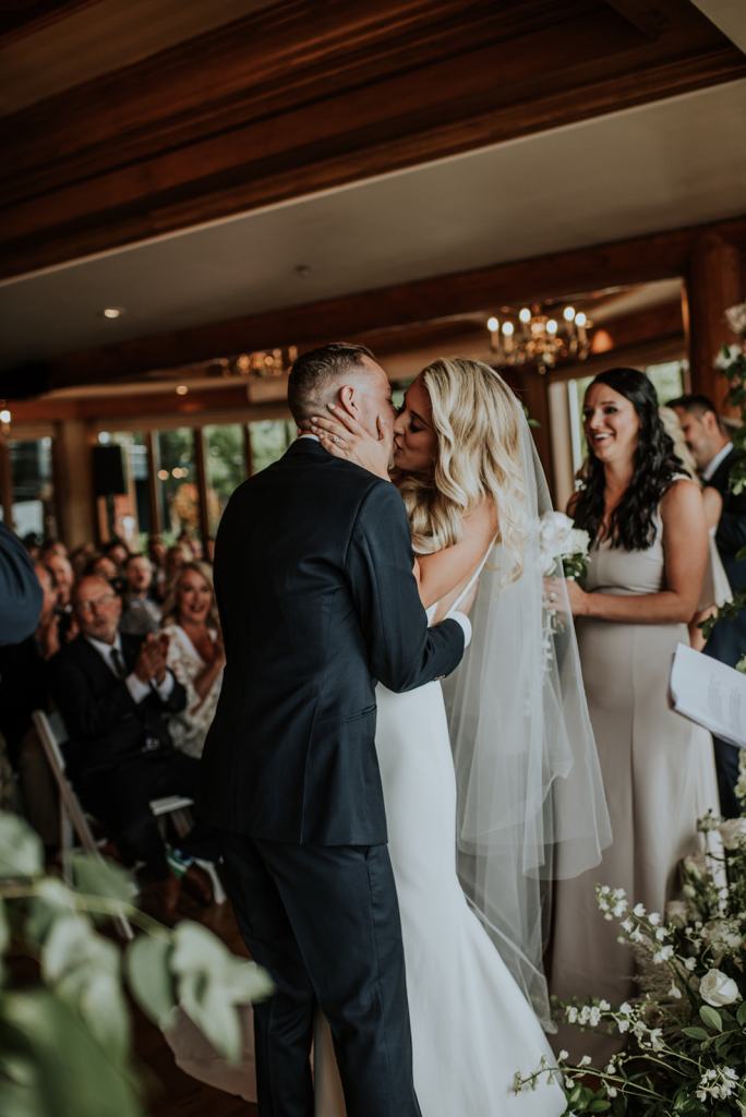 Wedding Ceremony at the Shore Lodge in McCall Idaho