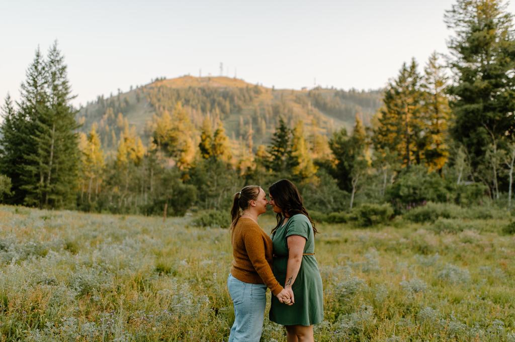 Idaho Mountain Top Engagement Photos