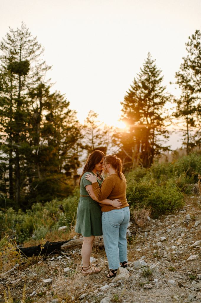 Idaho Mountain Top Engagement Photos