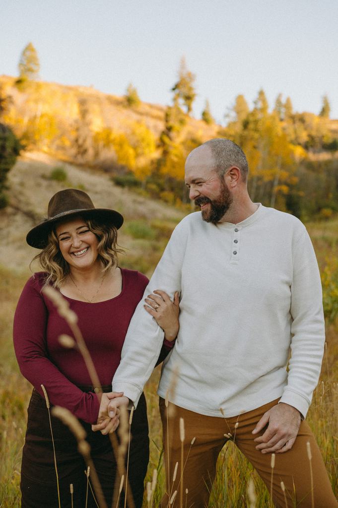 Idaho Fall Mountain Engagement Photos