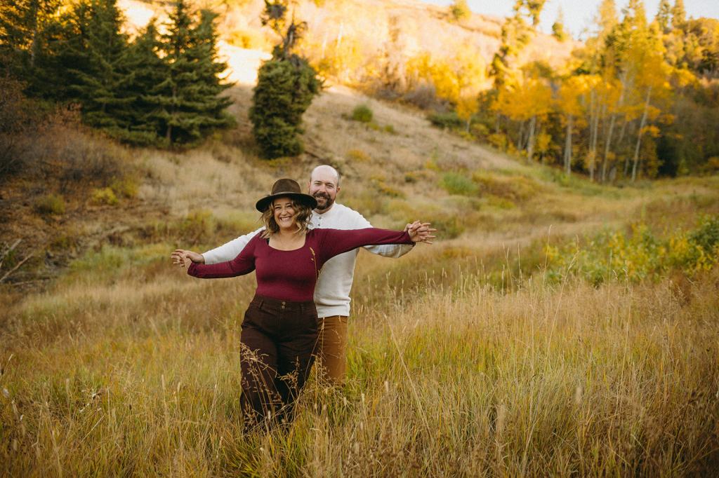 Idaho Fall Mountain Engagement Photos
