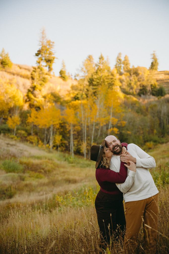 Idaho Fall Mountain Engagement Photos