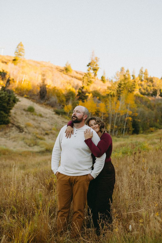 Idaho Fall Mountain Engagement Photos