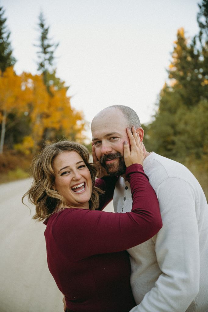 Idaho Fall Mountain Engagement Photos