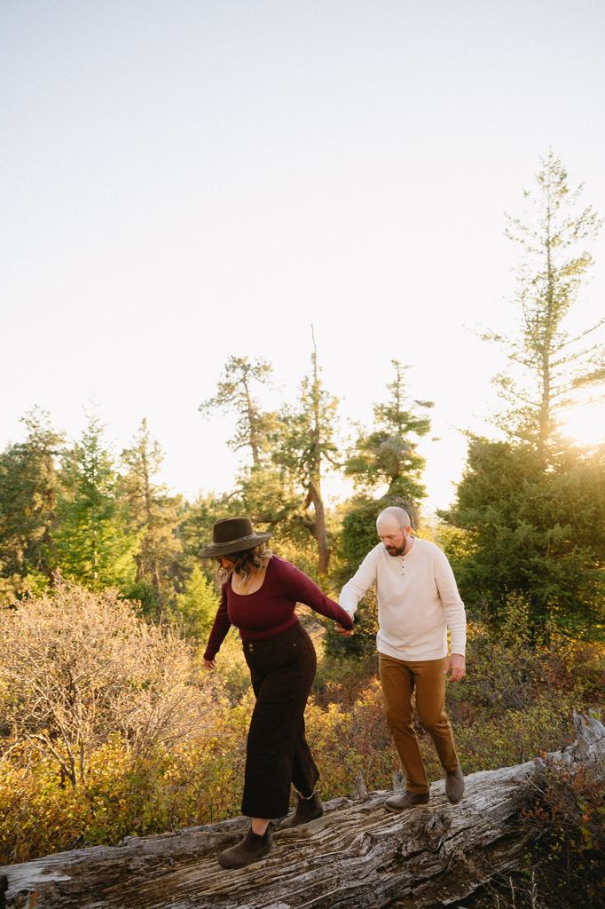 Idaho Fall Mountain Engagement Photos