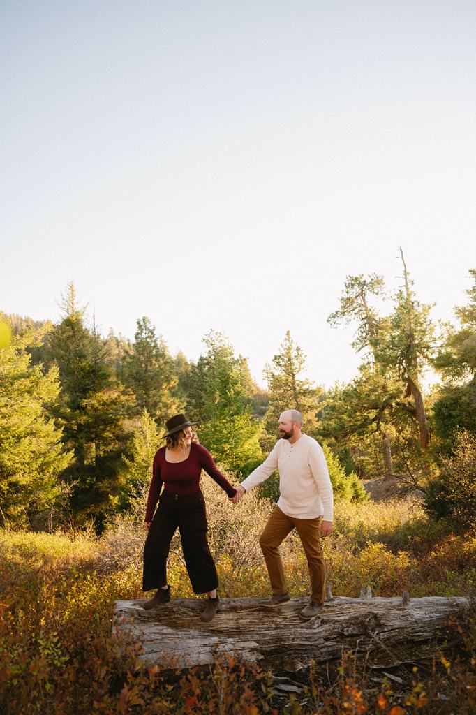 Idaho Fall Mountain Engagement Photos
