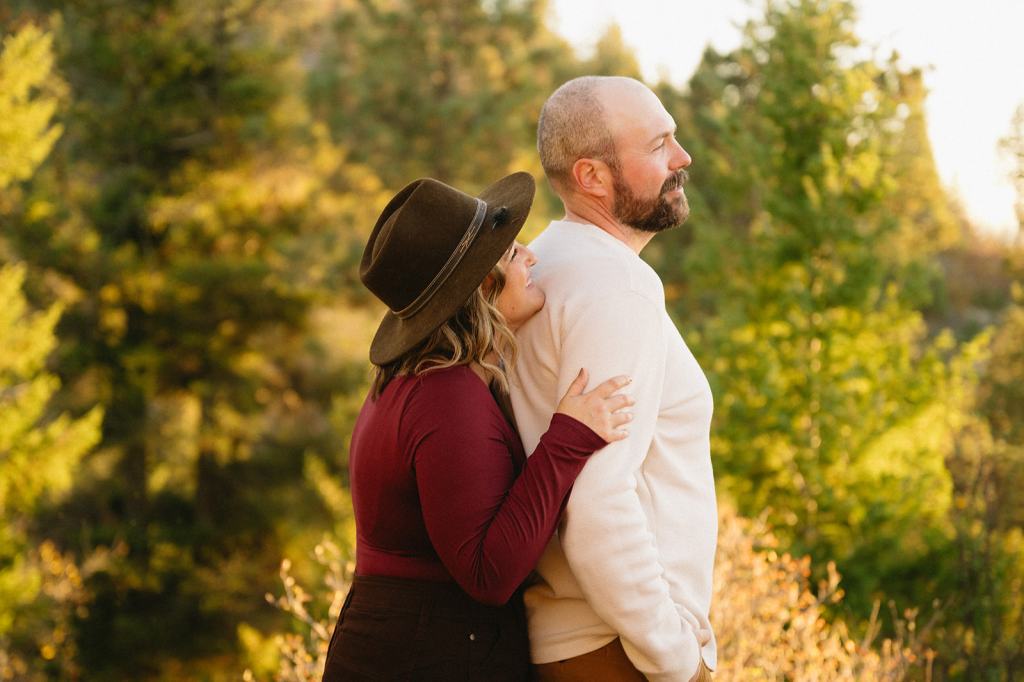 Idaho Fall Mountain Engagement Photos
