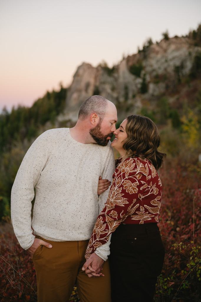 Idaho Fall Mountain Engagement Photos