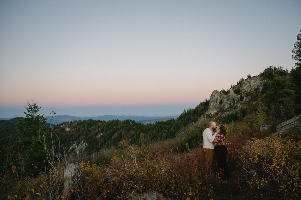 Idaho Fall Mountain Engagement Photos