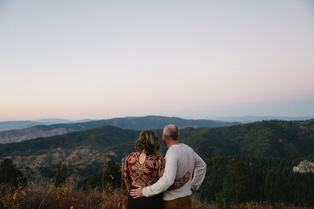 Idaho Fall Mountain Engagement Photos