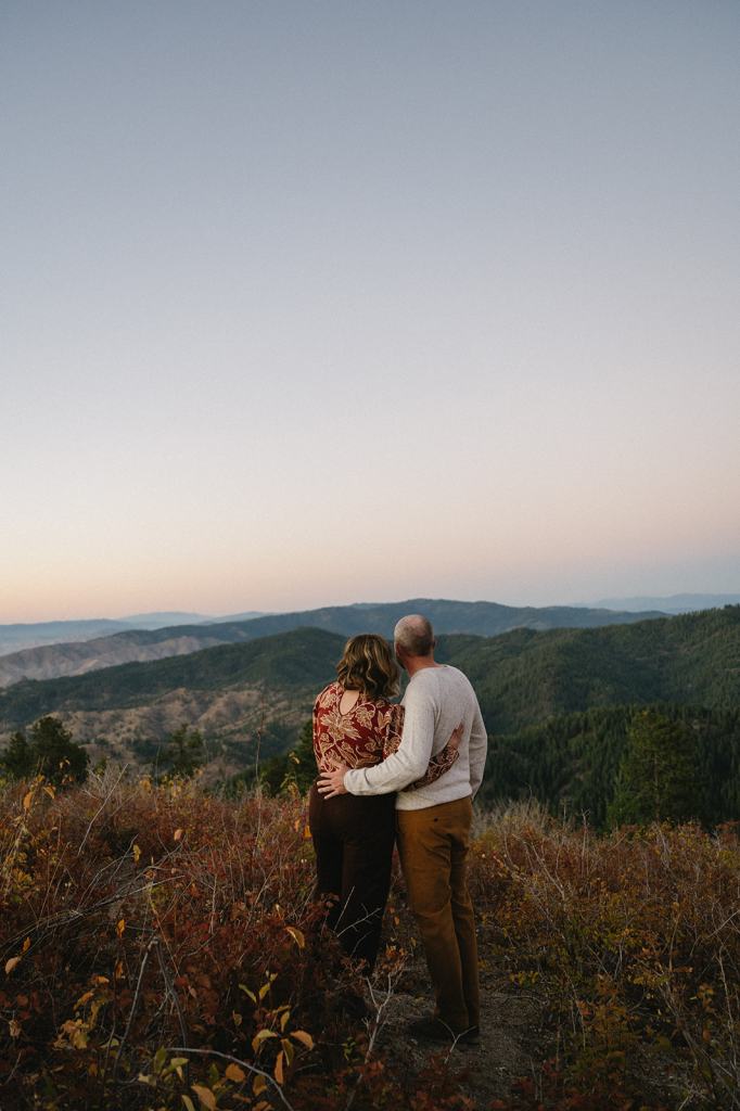 Idaho Fall Mountain Engagement Photos