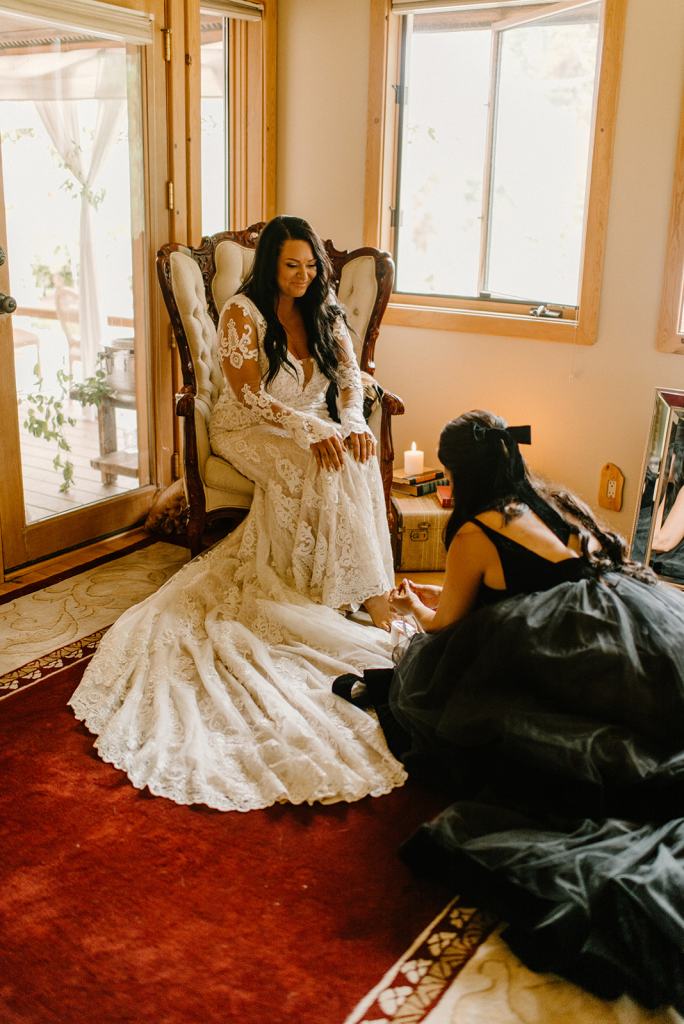 Bride Getting Ready Photos inside Cabin