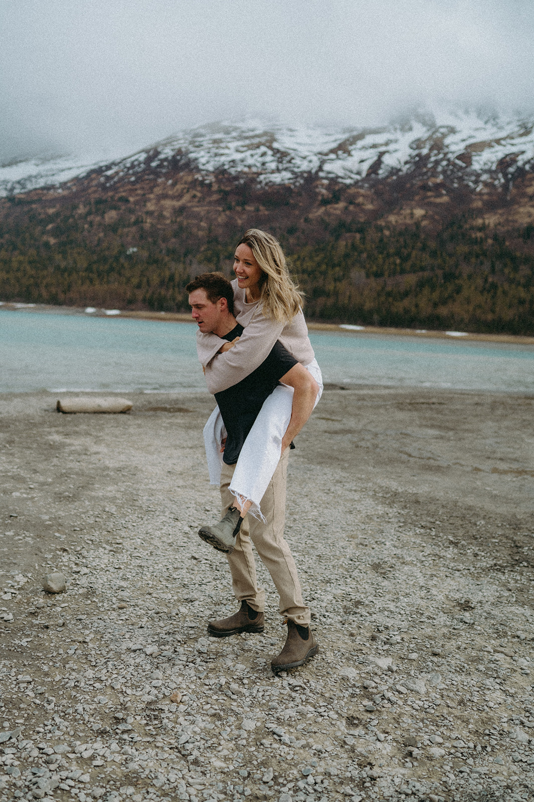 Knik Glacier Engagement Photos in Alaska